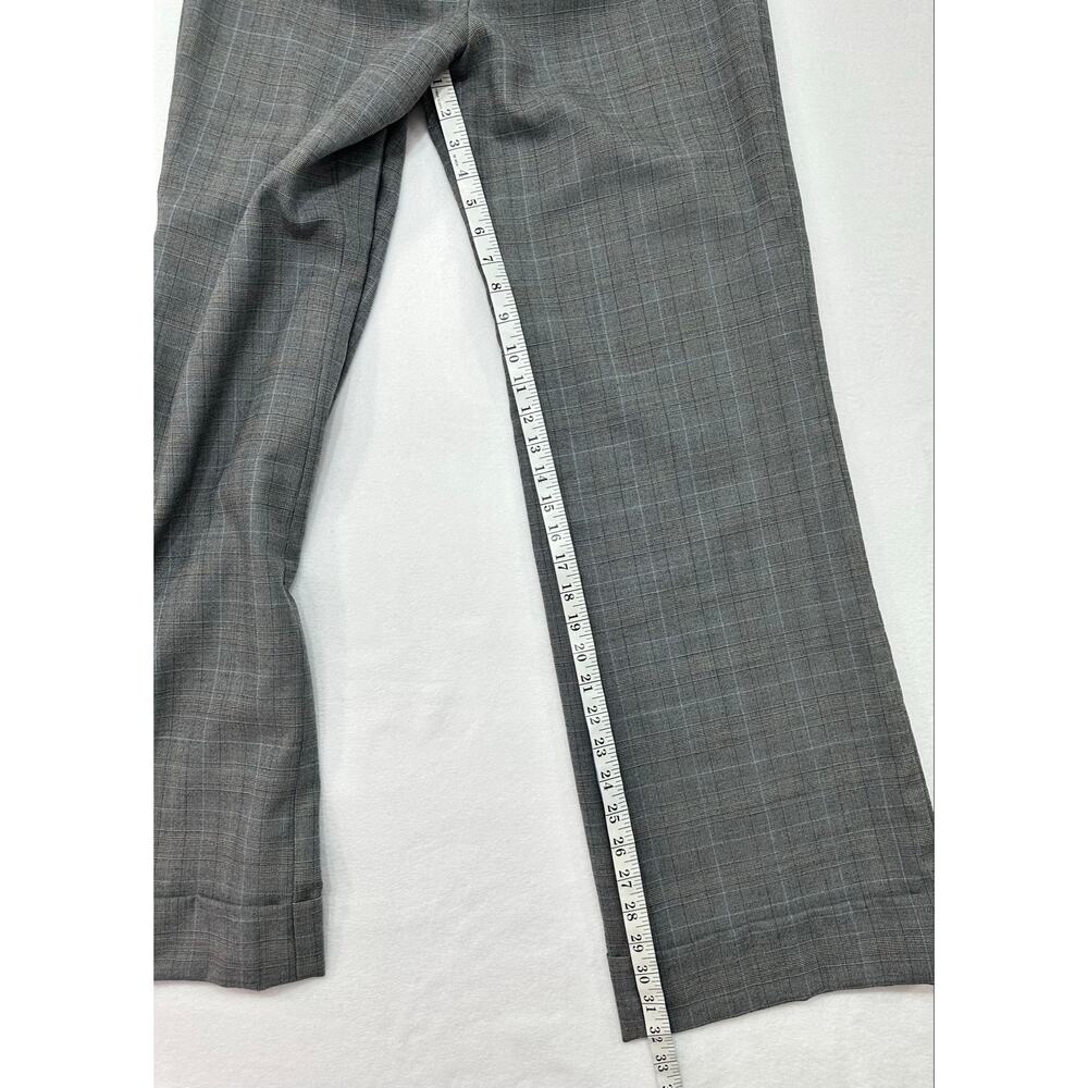 NWT LOFT Marisa Gray Plaid Wool Cuffed Trouser Pants Women’s Size 10 - Picture 12 of 13